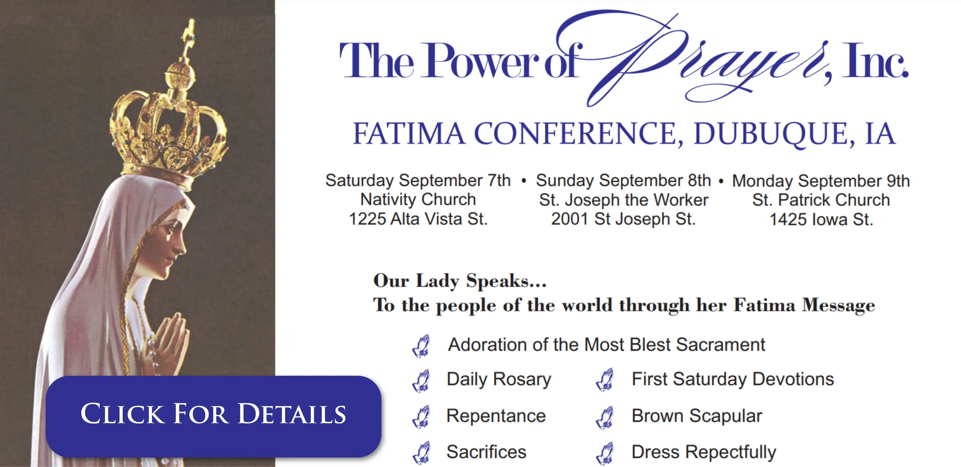 Fatima Conference Header